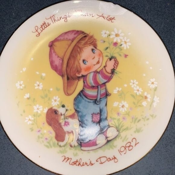 Set Of 5 Avon Mothers Day Collectible Plates By Joan Walsh Anglund 1981-1987 - Picture 6 of 14